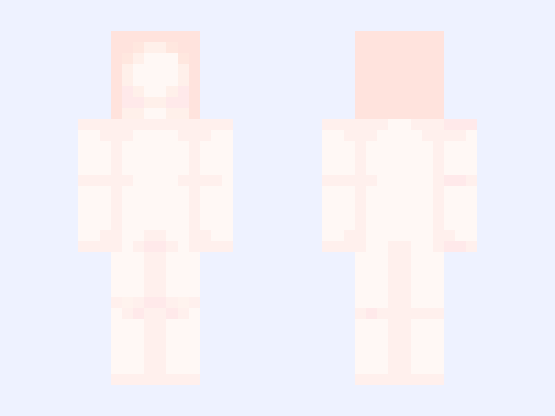 [1] 64x64 skin base — unisex Minecraft skin, slim model, front and back view