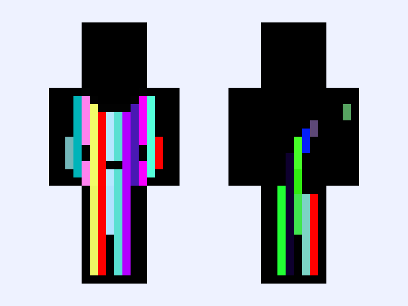 add line then repost Minecraft skin, classic model, front and back view