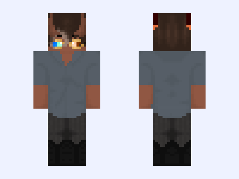 Aftershock Franchise Revival! Minecraft skin, slim model, front and back view