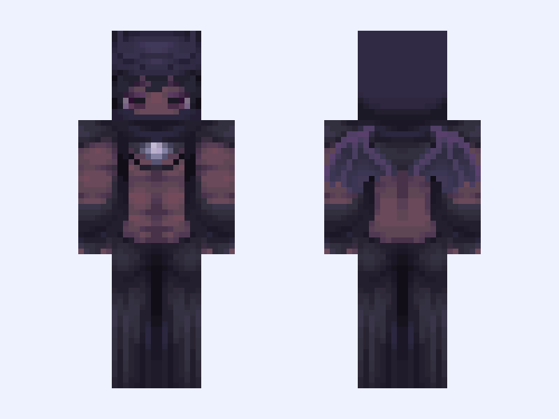𝒜𝓁𝒶𝒷𝒶𝓈𝓉𝑒𝓇 yin and Yang dragon dancer boy Minecraft skin, slim model, front and back view