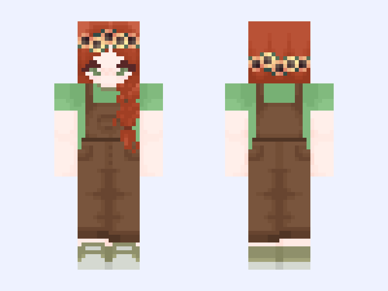 Alex Revamped!!! Minecraft skin, slim model, front and back view