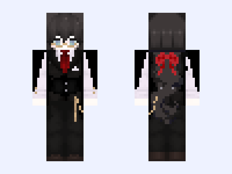Arelylyn Minecraft skin, slim model, front and back view