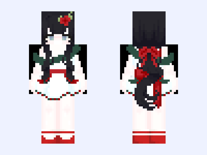ArelyPatria Minecraft skin, slim model, front and back view