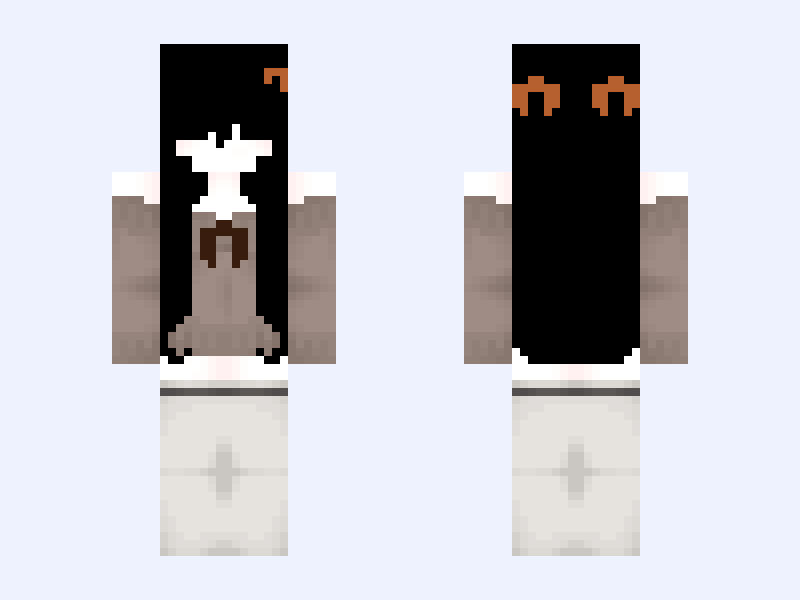 Autumn Girl🍂📚☕️ Minecraft skin, slim model, front and back view