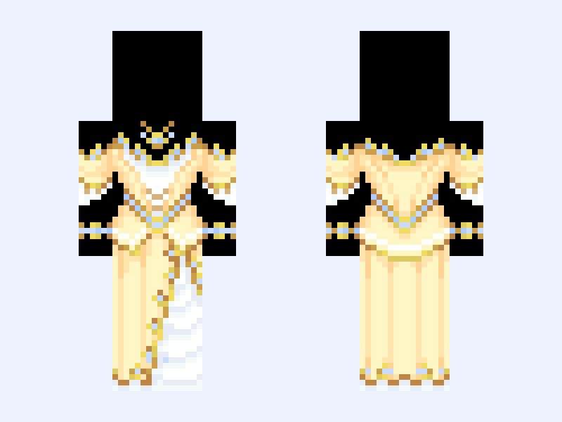 Base remake-> “=Sunniva=“ Minecraft skin, slim model, front and back view