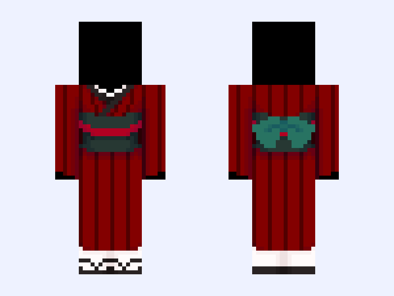 (Base V1) ◾️⛩️◾️ Minecraft skin, slim model, front and back view