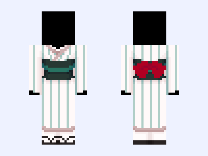(Base V2) ◾️⛩️◾️ copy Minecraft skin, slim model, front and back view
