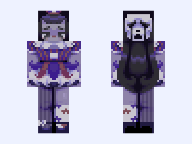 ᴅᴇꜱᴘᴀɪʀ 🎭♠️ Minecraft skin, slim model, front and back view