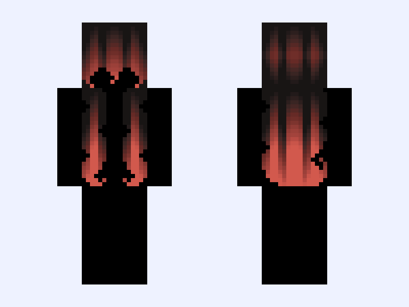 Black #84CB Minecraft skin, slim model, front and back view
