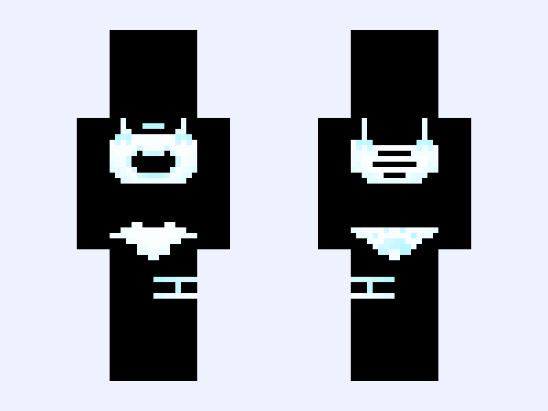 ...🌸 Blue Version Minecraft skin, slim model, front and back view