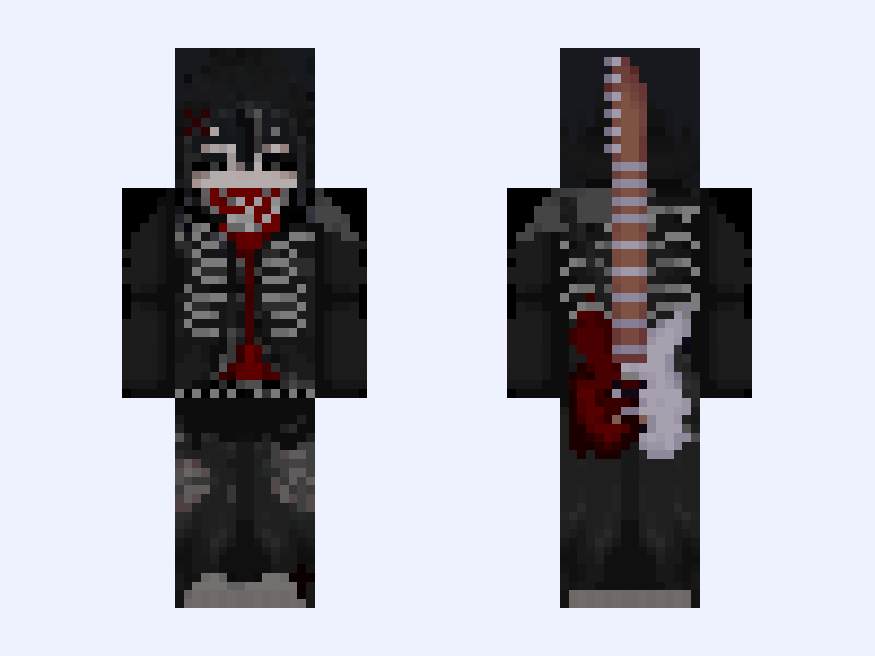 boy Minecraft skin, slim model, front and back view