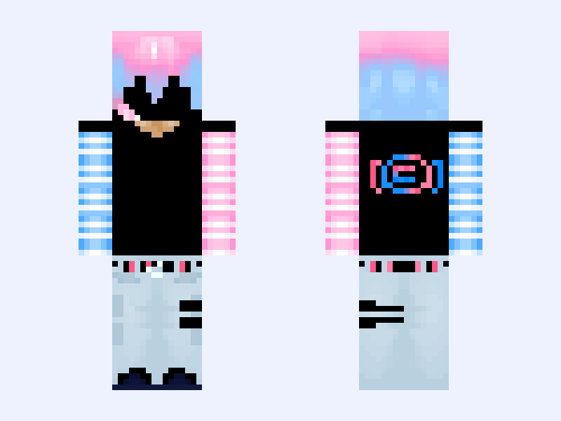 Candymane 🍭 Minecraft skin, slim model, front and back view