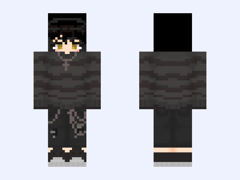 °•~ Cass became Emo? ~°• Minecraft skin, slim model, front and back view