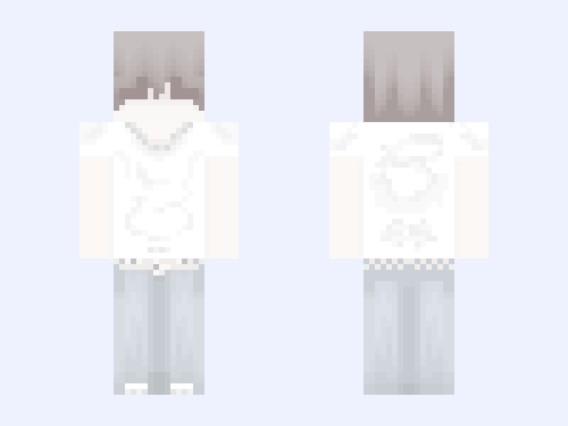 Chris Minecraft skin, slim model, front and back view