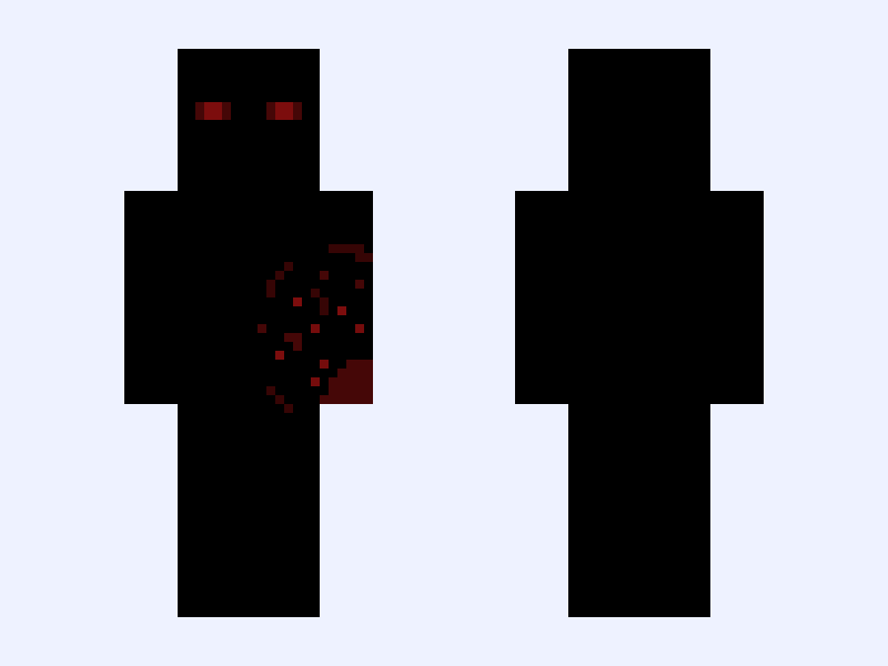 Creepy guy Minecraft skin, slim model, front and back view