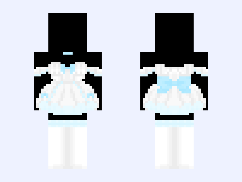 Cupcake Lolita Blue Version Minecraft skin, slim model, front and back view