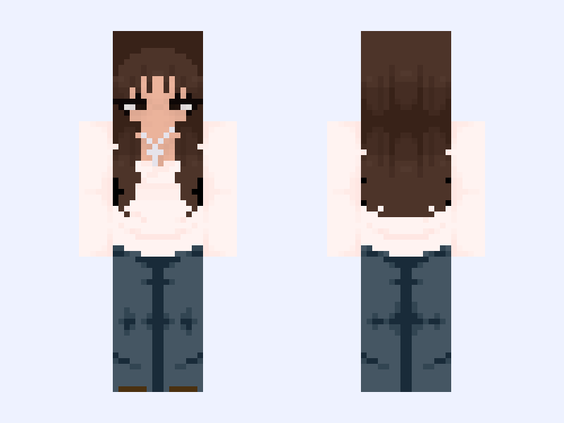 𓆩. Dʀᴇᴀᴍᴇʀ .𓆪 Minecraft skin, slim model, front and back view