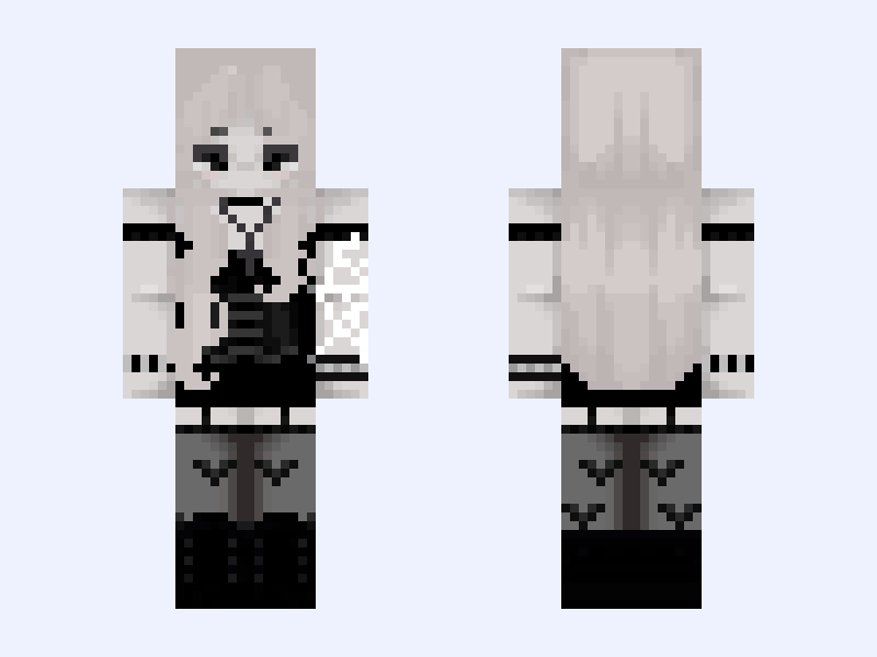 dark spirits Minecraft skin, slim model, front and back view