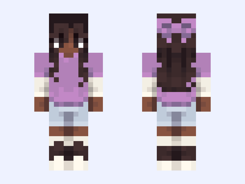 DarkEyeBrows Minecraft skin, slim model, front and back view