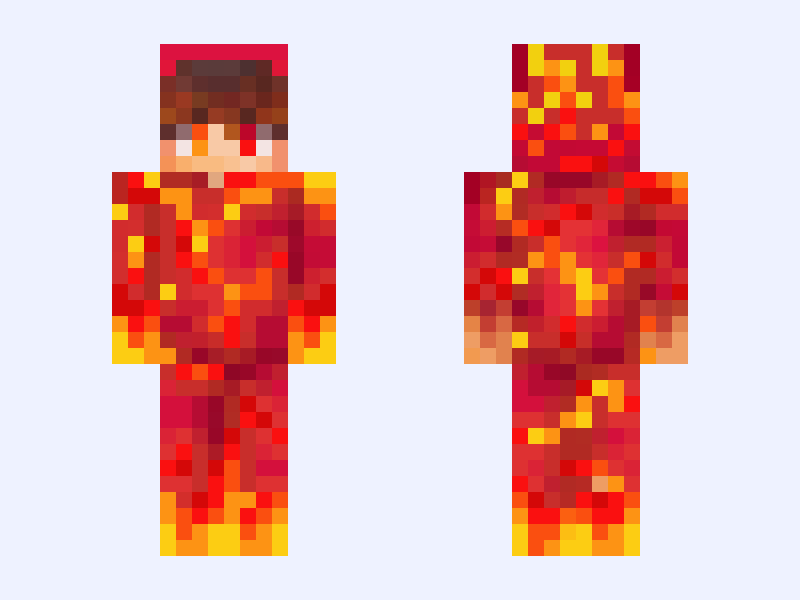 Elemental Cash Minecraft skin, slim model, front and back view