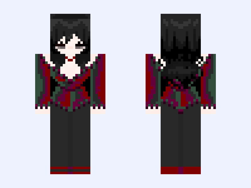 ✩ Enhypen vibes Minecraft skin, slim model, front and back view