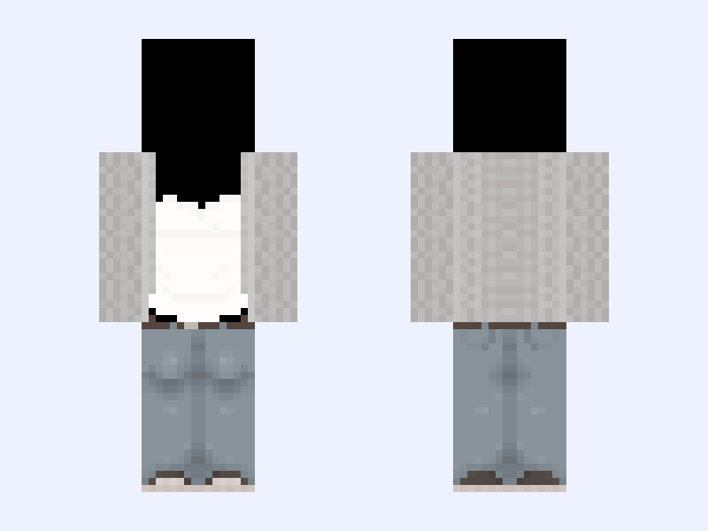 fall2 Minecraft skin, slim model, front and back view