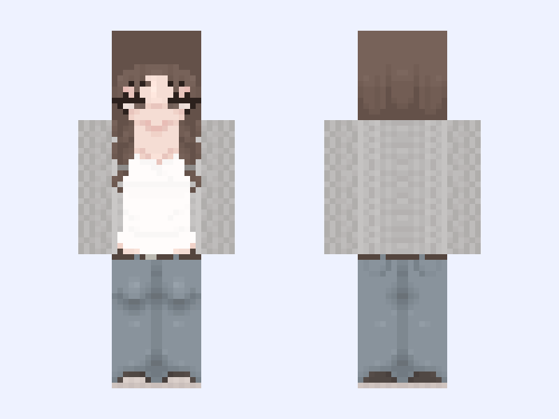 fall2 #3596 Minecraft skin, slim model, front and back view