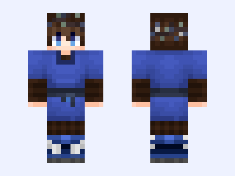 Flight SMP sona Minecraft skin, classic model, front and back view