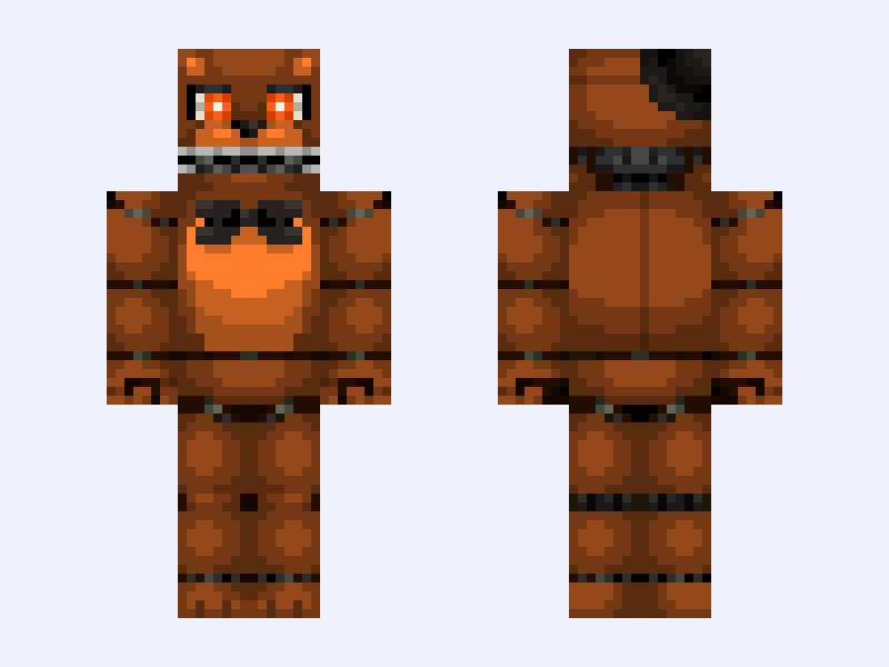 Freddy | [1981-1983] | Fredbear's Family Diner | FNAF 4 | Minecraft skin, classic model, front and back view