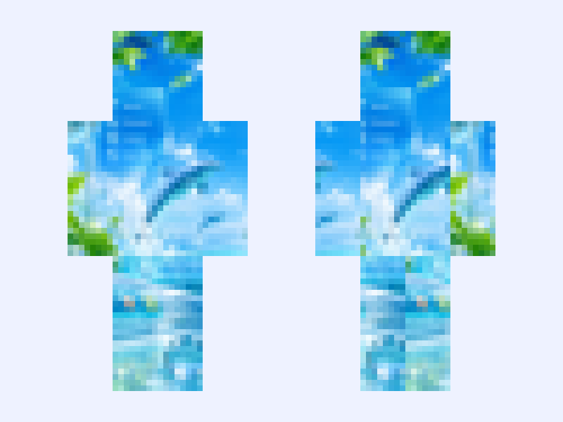 Frutiger Aero/フルティガーエアロ Minecraft skin, classic model, front and back view