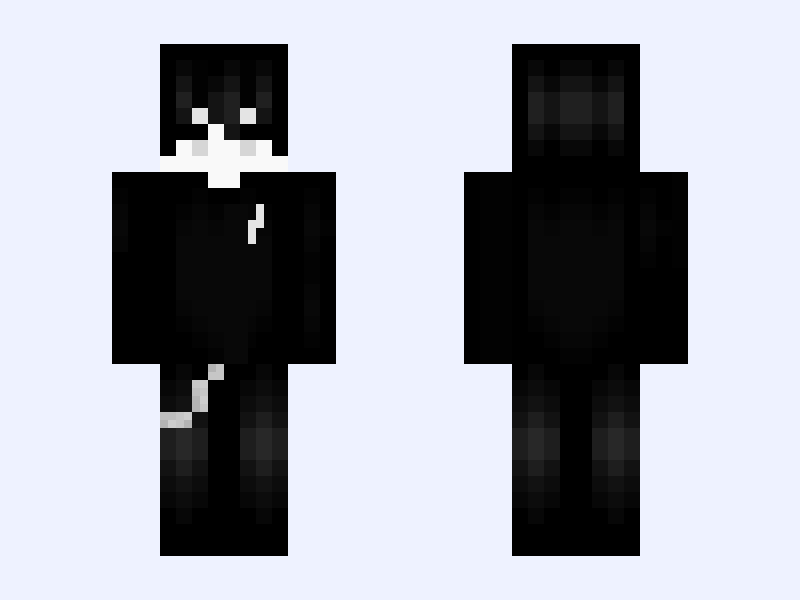 Gak tau Minecraft skin, slim model, front and back view
