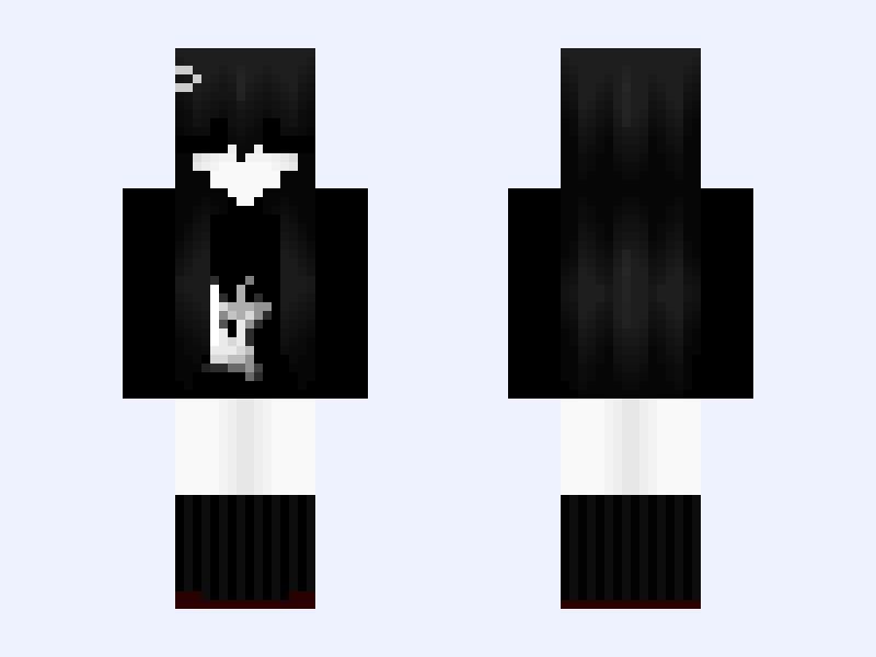 Gothic girl Matching skin⛓️🌑 Minecraft skin, slim model, front and back view