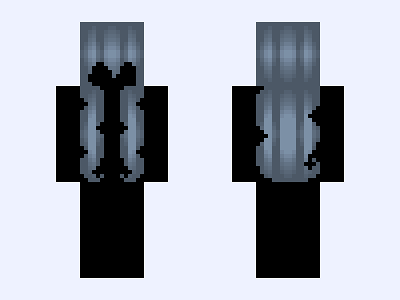 Gray and Brown #1F2F Minecraft skin, slim model, front and back view