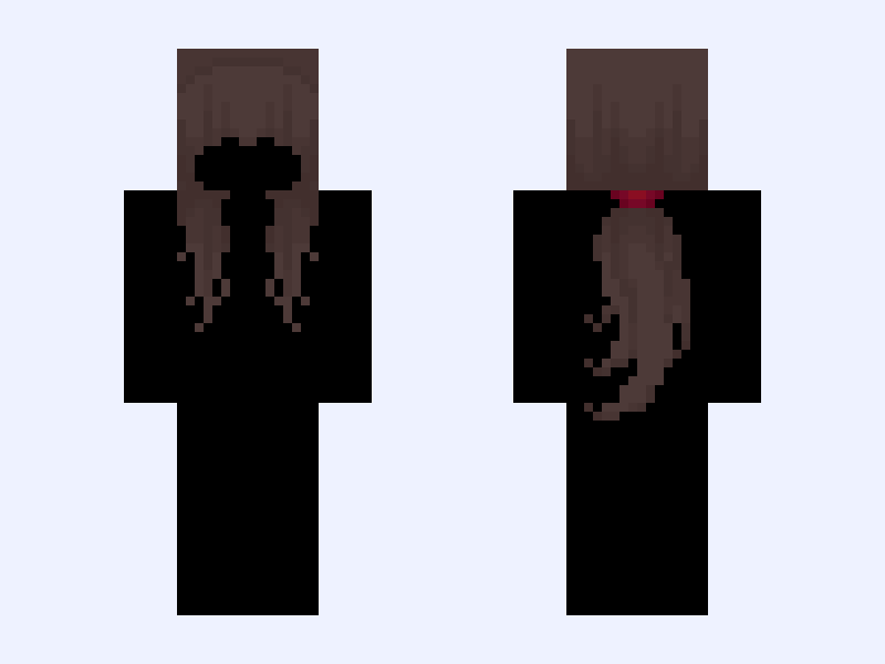 (Hair base) 💔Heartbreak💔 Minecraft skin, slim model, front and back view
