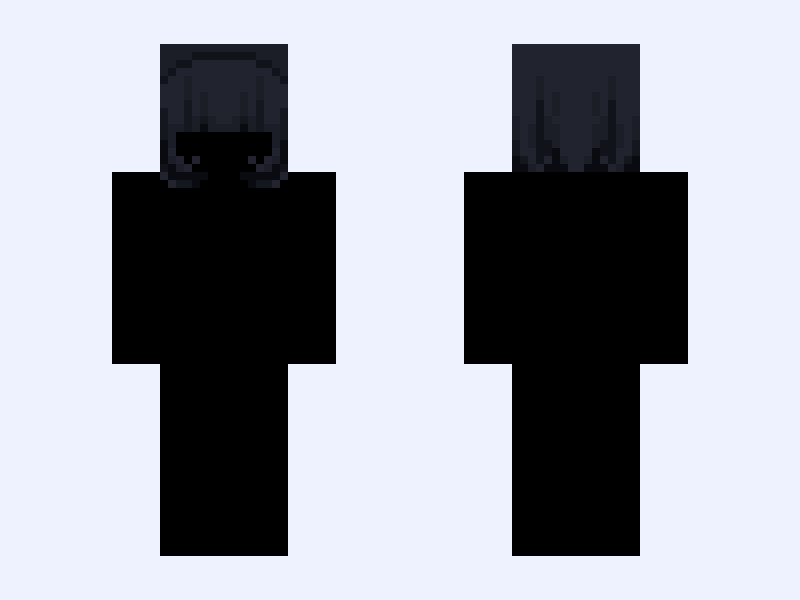 (Hair base V1) ◾️⛩️◾️ Minecraft skin, slim model, front and back view