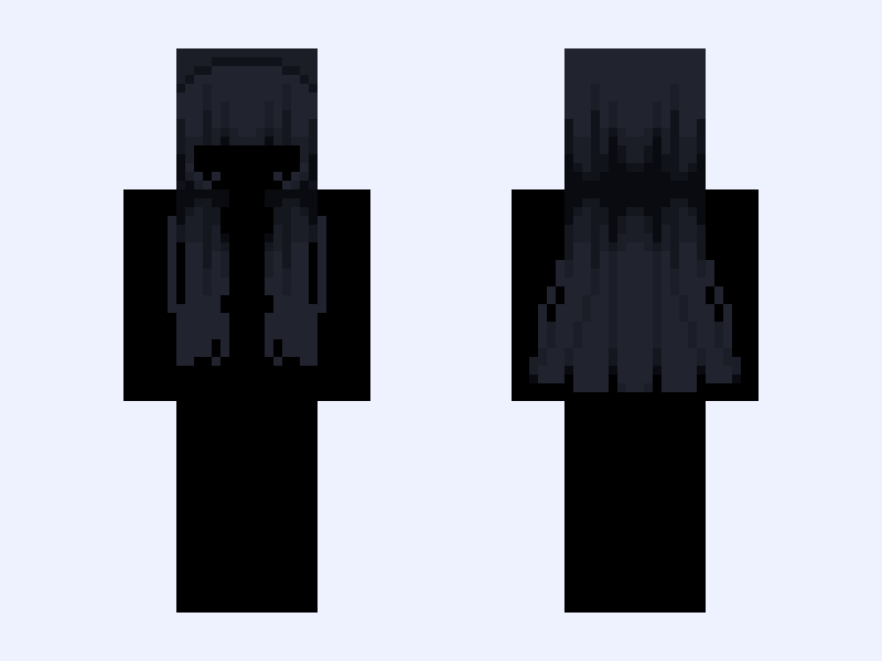 (Hair base V2) ◾️⛩️◾️ Minecraft skin, slim model, front and back view