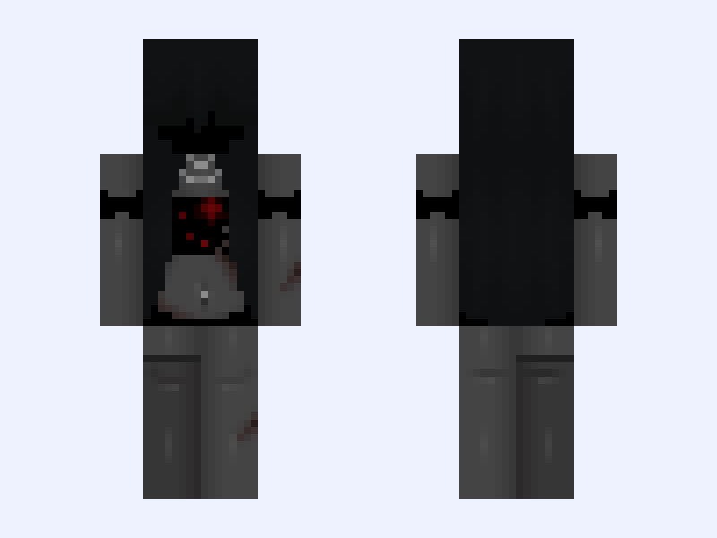 hehehe Minecraft skin, slim model, front and back view