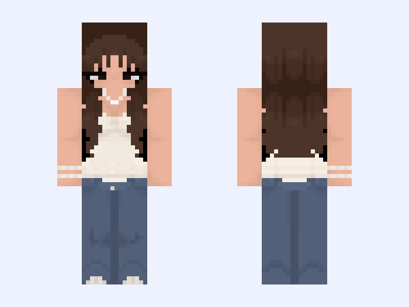 𓆩. I'ʟʟ Wᴀɪᴛ .𓆪 Minecraft skin, slim model, front and back view