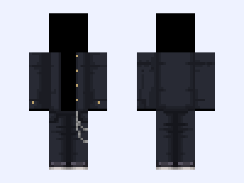 Iron Dragons Minecraft skin, classic model, front and back view