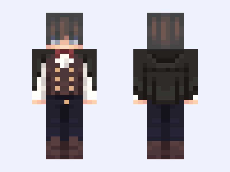 𝐉𝐔𝐒𝐓 𝐄𝐗𝐈𝐒𝐓 🎞️ Minecraft skin, slim model, front and back view