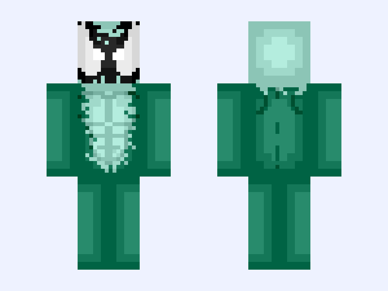 Lasher (Romón Hernández) | Venom: Separation Anxiety #4, 1995 Minecraft skin, classic model, front and back view
