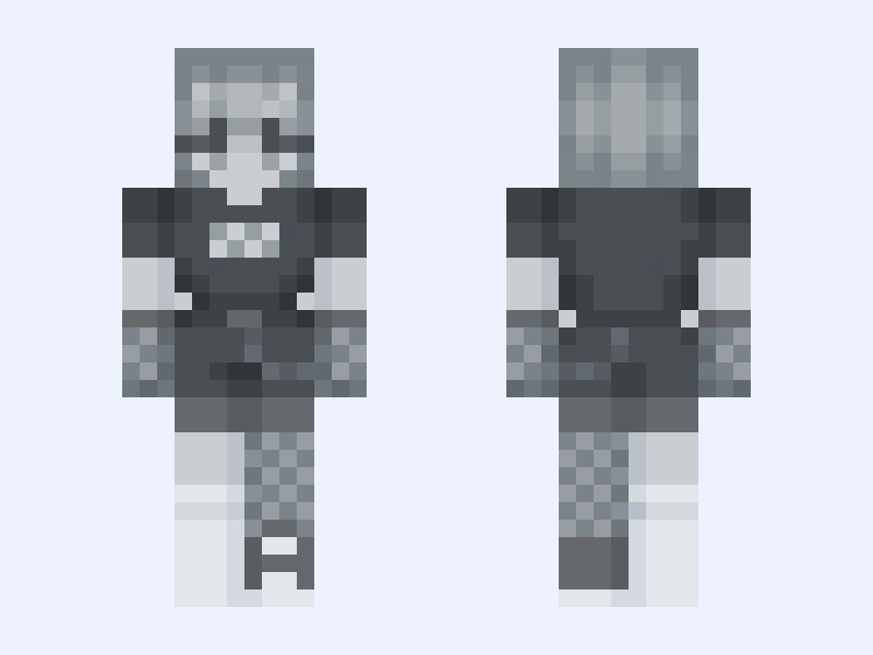 Lesters Wife Cash And Nico Minecraft skin, slim model, front and back view
