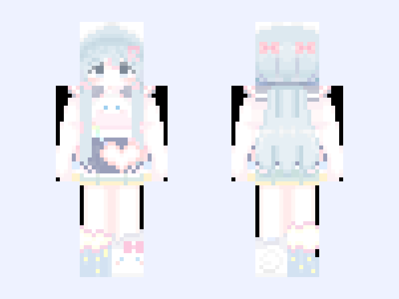 Life Minecraft skin, slim model, front and back view