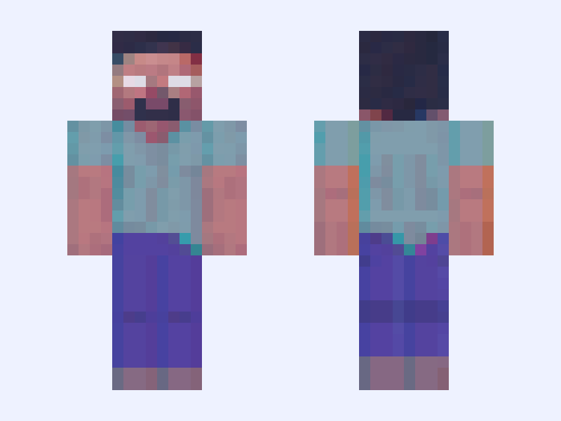 Lifesteal Admin Minecraft skin, classic model, front and back view