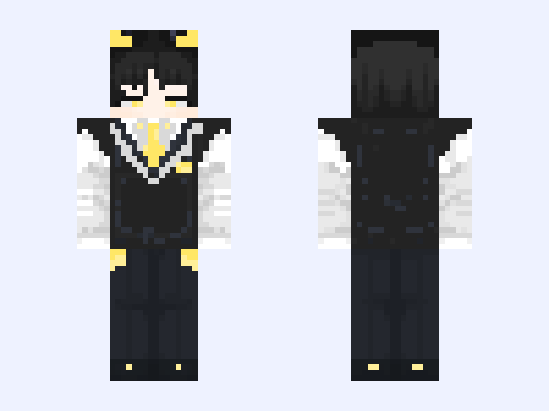 >Lockwood<cute,boy,girl,base,hair,skin,popular,1k,meme,fortnite Minecraft skin, slim model, front and back view