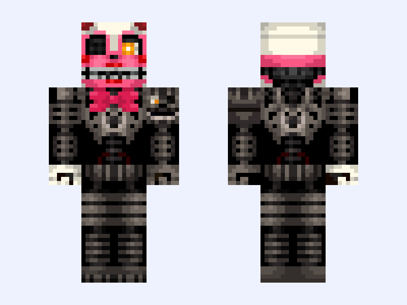 Mangle | [1981-1983] | Fredbear's Family Diner | FNAF 4 | Minecraft skin, classic model, front and back view