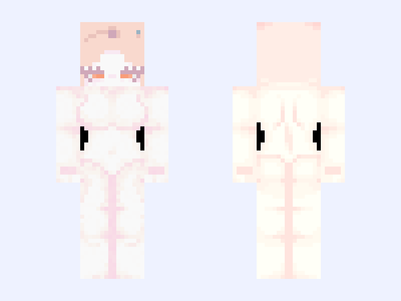 mannequin Minecraft skin, slim model, front and back view
