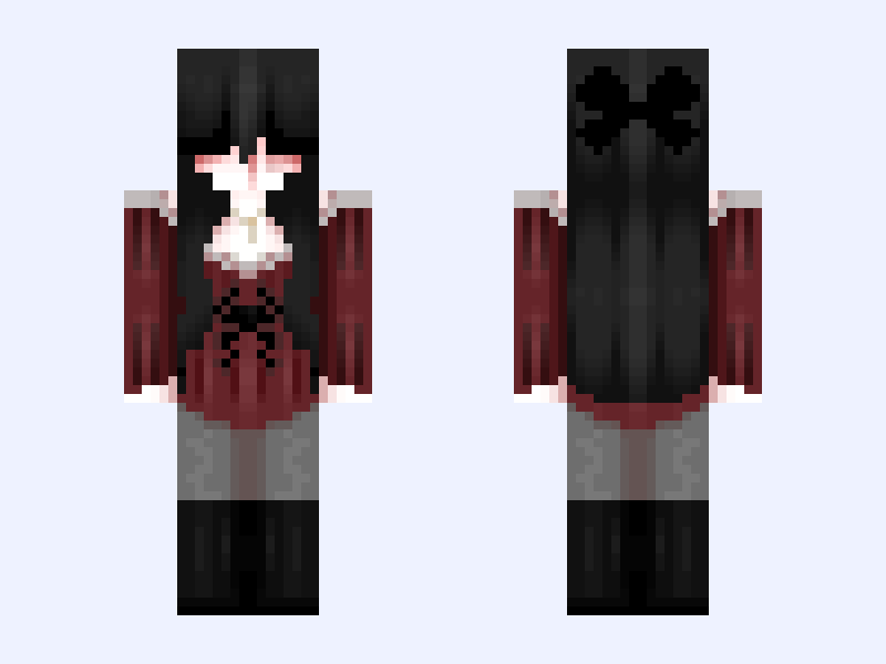 𖹭 Minecraft skin, slim model, front and back view