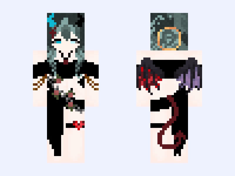 💕自设 Minecraft skin, slim model, front and back view