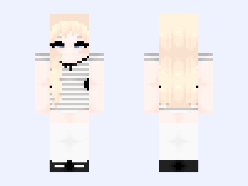 ᰔ Minecraft skin, slim model, front and back view